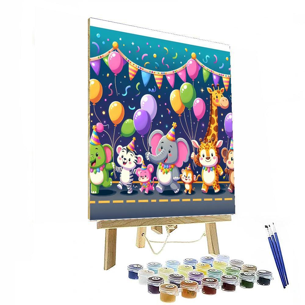 Festive Animal Parade Paint By Number