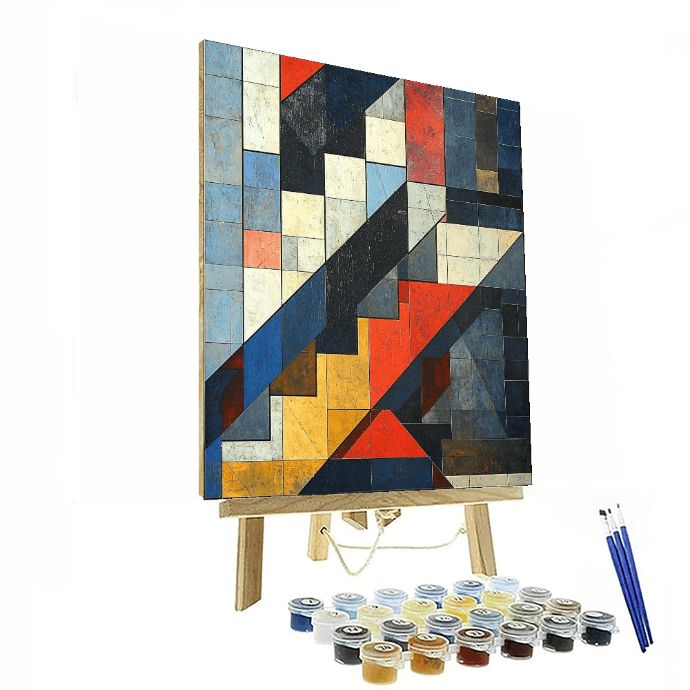 Piet Mondrian Inspired Patterns Of The City  Paint By Numbers Kits