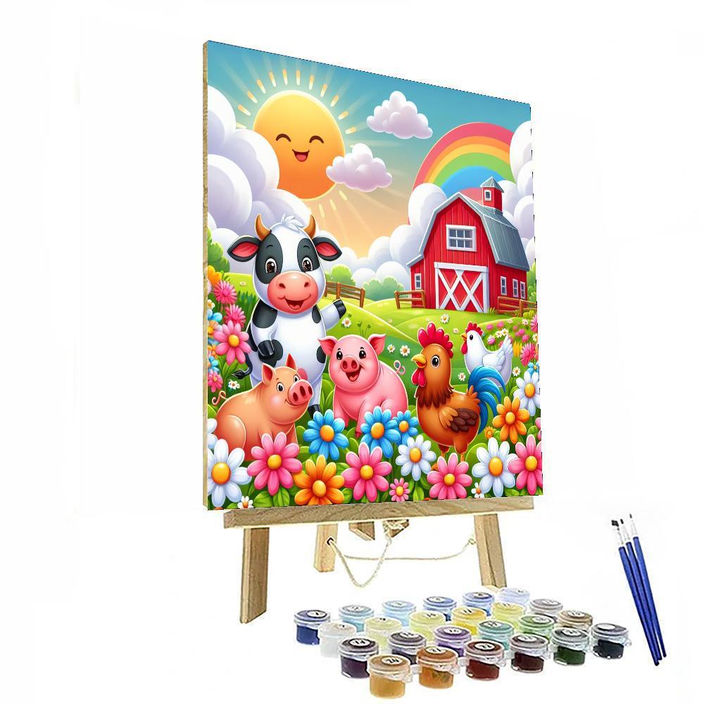 Adorable Farm Life Painting By Numbers Kit