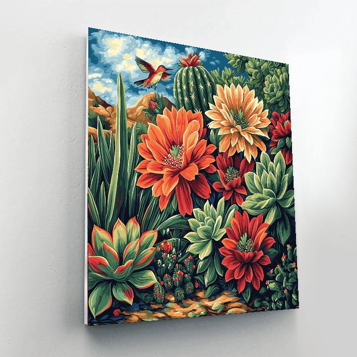 Frida Kahlo Inspired Kahlo's Desert Blossoms  Paint By Color