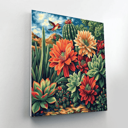 Frida Kahlo Inspired Kahlo's Desert Blossoms  Paint By Color