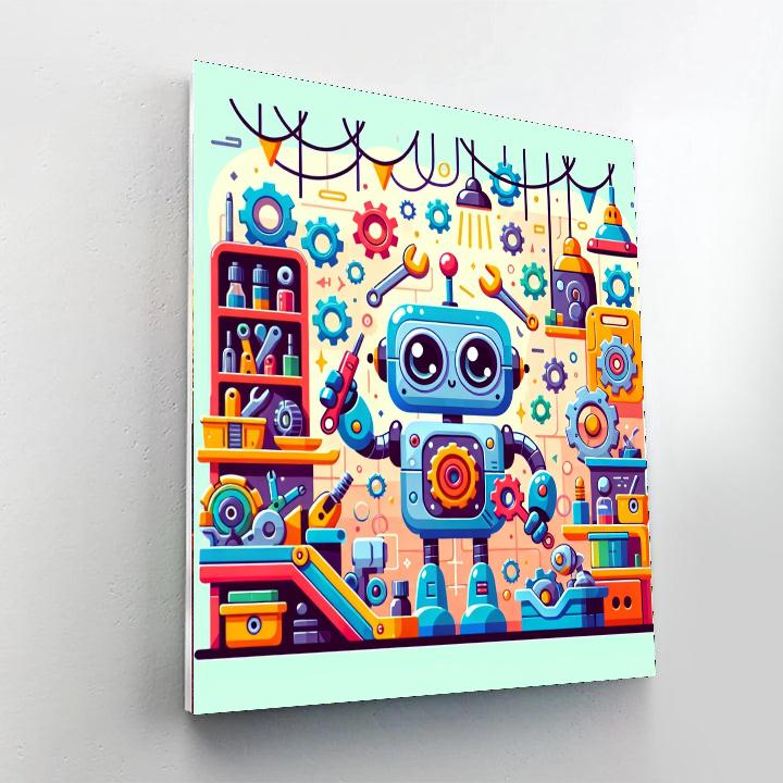 Robot's Invention Factory Number Painting