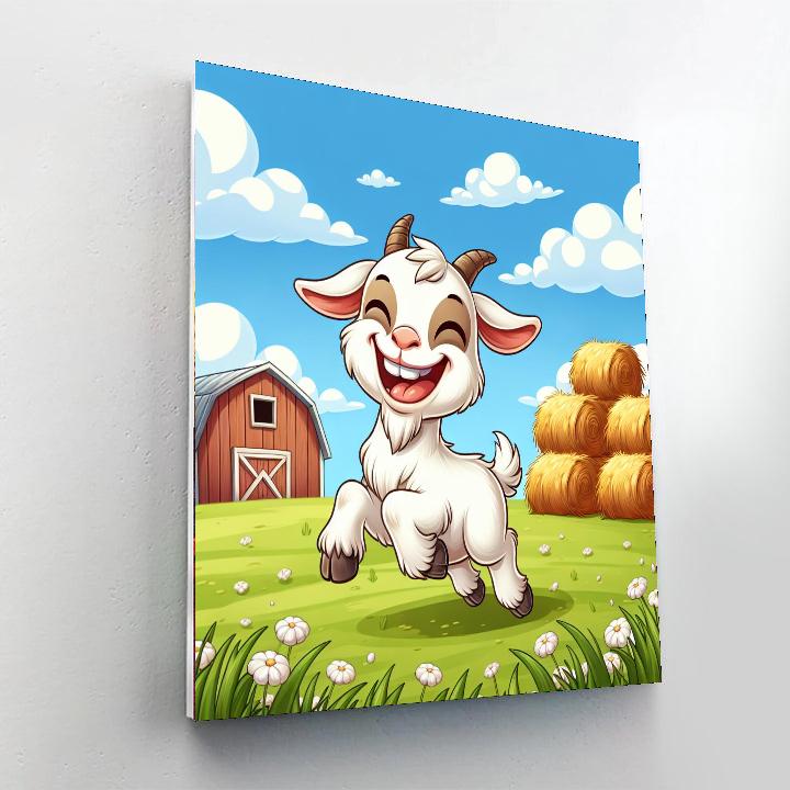 Gleeful Goat Number Painting