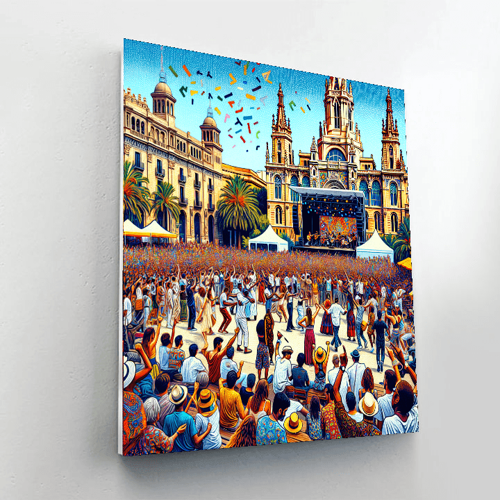The Barcelona Summer Festival Paint By Color