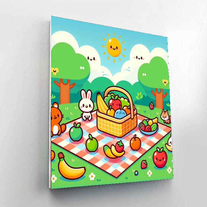 Merry Picnic Scene Number Painting