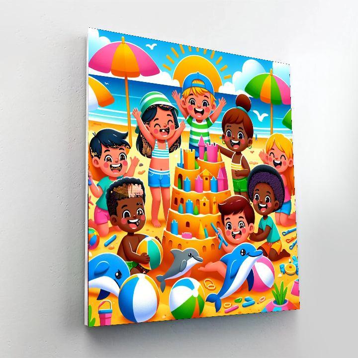 Joyful Beach Adventure Paint By Numbers
