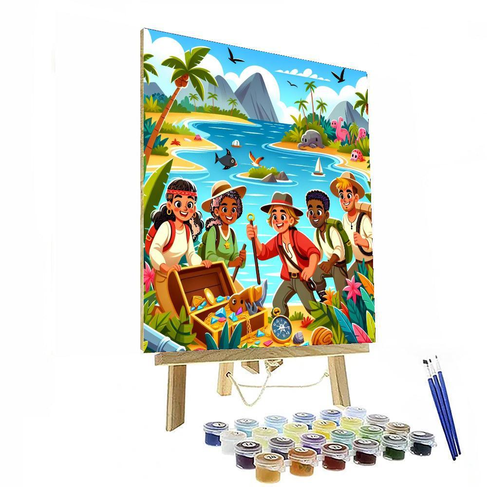 Tropical Adventure Island Painting By Numbers Kit