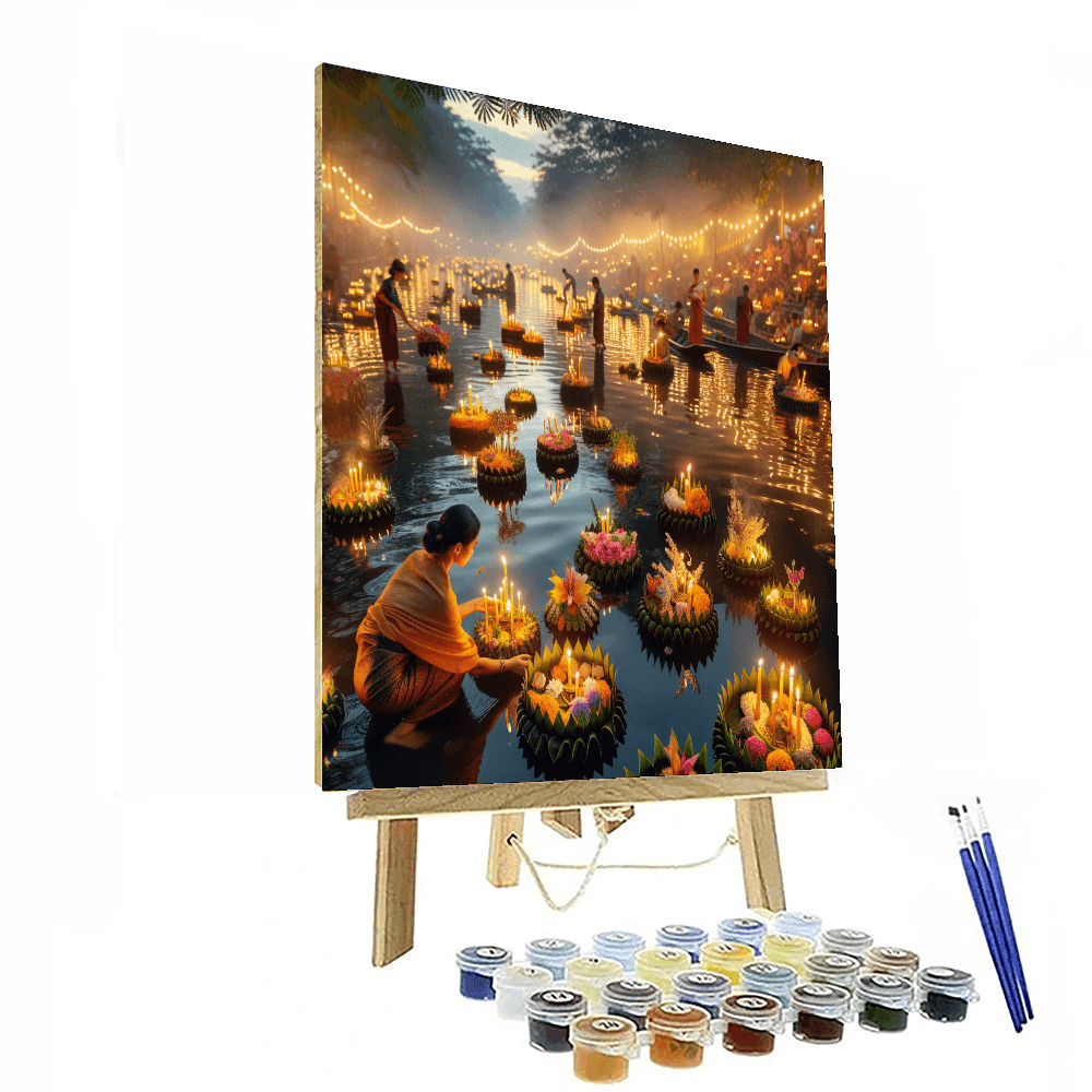 Loi Krathong Festival - Thailand Number Painting