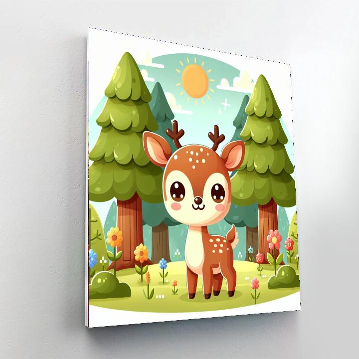 Delightful Deer Numbered Painting Kits