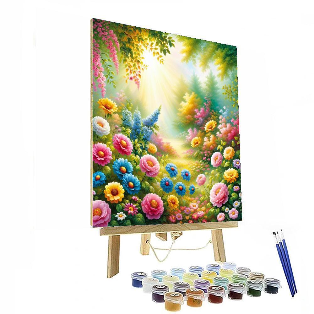 Radiant Blooming Garden Paint By Numbers