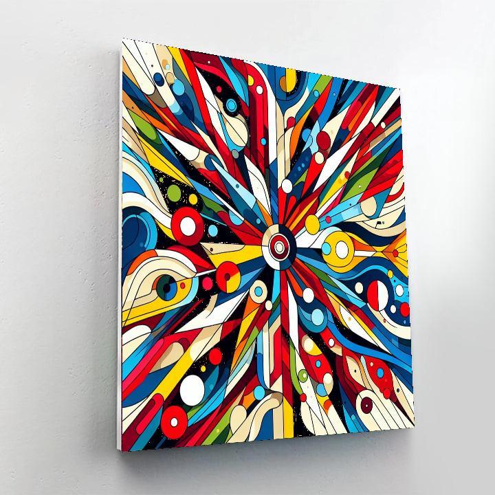 Rainbow Kaleidoscope Number Painting