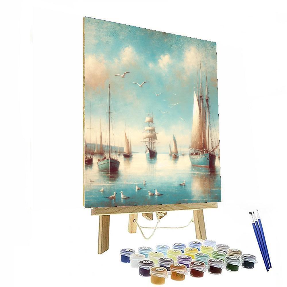Vintage Coastal Charm Painting By Numbers Kit