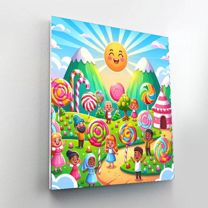 Silly Candy Land Paint By Numbers Art