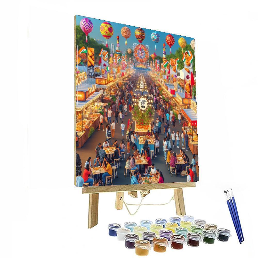 International Festival Of Street Food - India Painting Number Kit