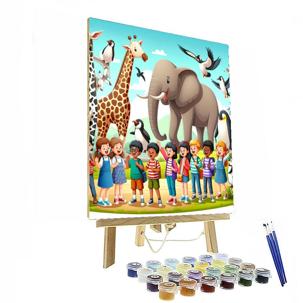 Fantastic Zoo Adventure Number Painting