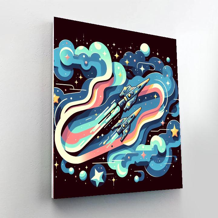 Sailing Stars Adventure Paint By Numbers Art