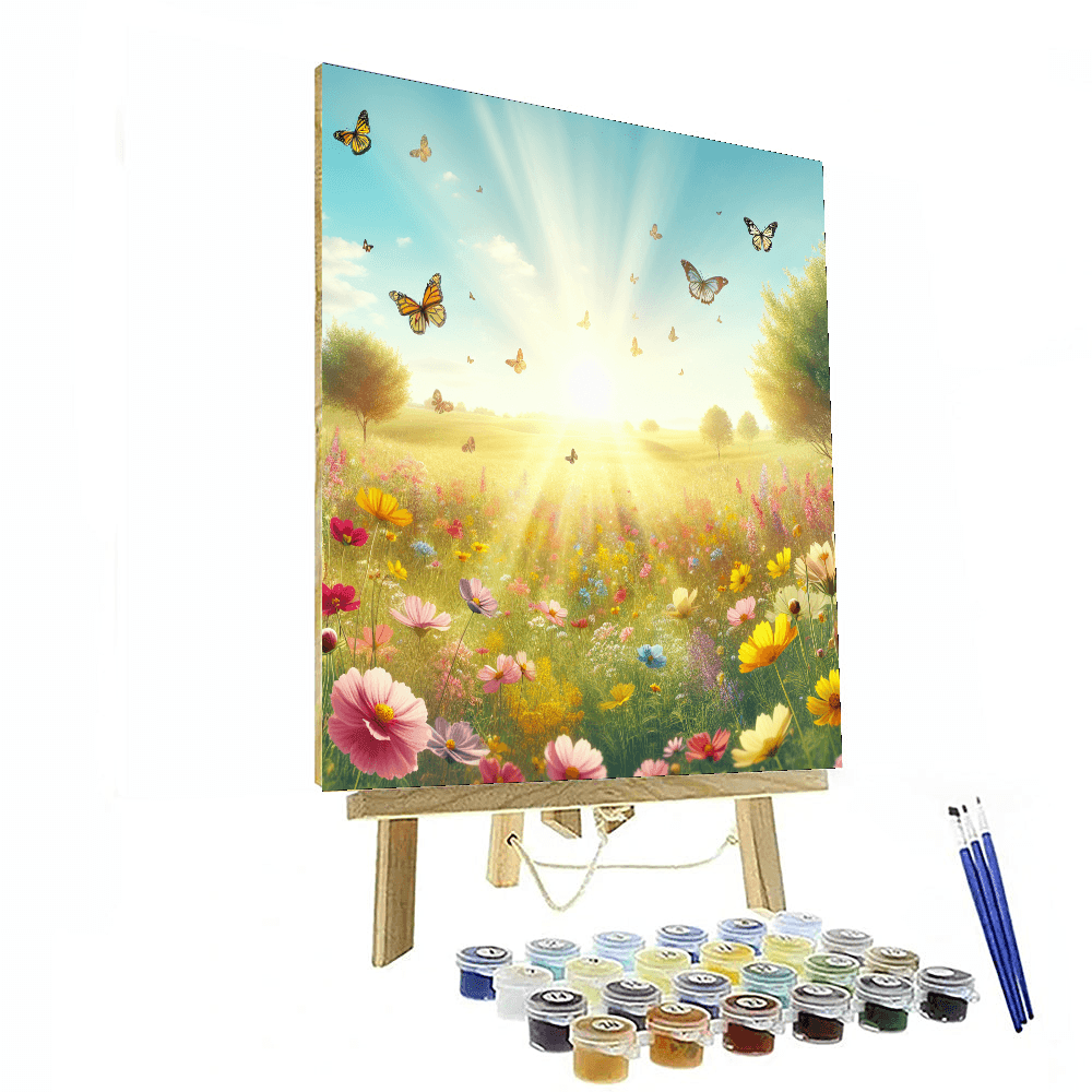 Sunny Meadow Dreamscape Painting By Numbers Kit
