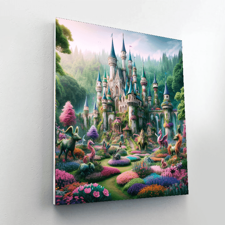 Fantasy Fairy Castle Paint By Color