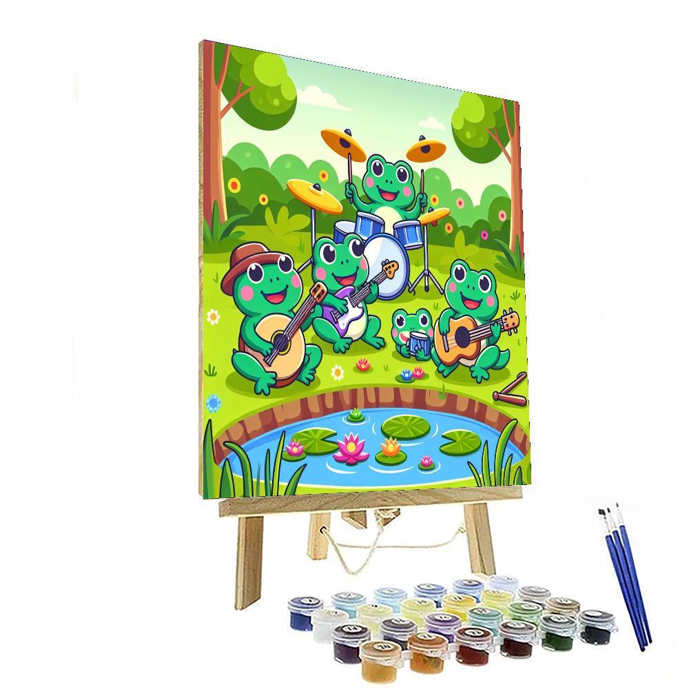 Funky Frog Jam Session Paint By Numbers