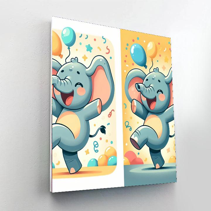 Dancing Elephant Painting Number Kit