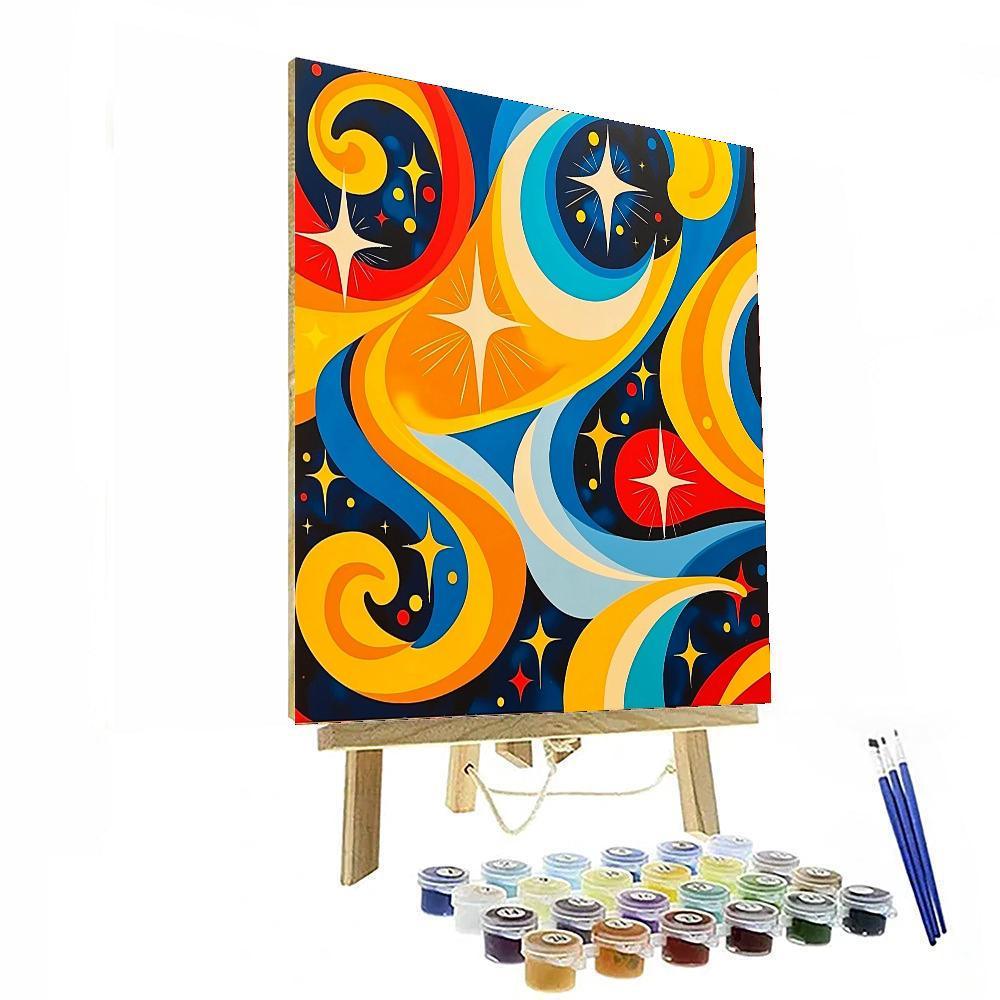 Joan Miró Inspired Cosmic Reverie  Numbered Painting Kits
