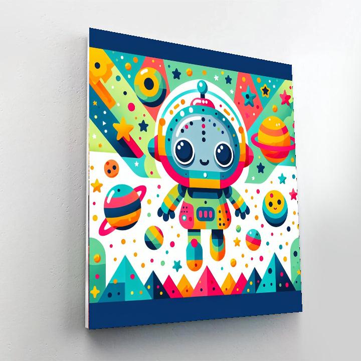 Funny Robot Alien Numbered Painting Kits