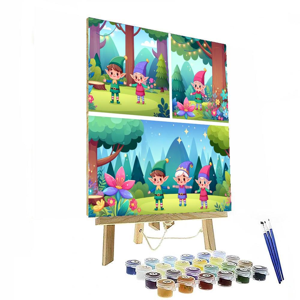 Enchanted Enclave Of Elves Paint By Numbers Art