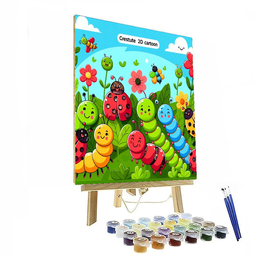 Creepy Crawly Crew Paint By Numbers Art