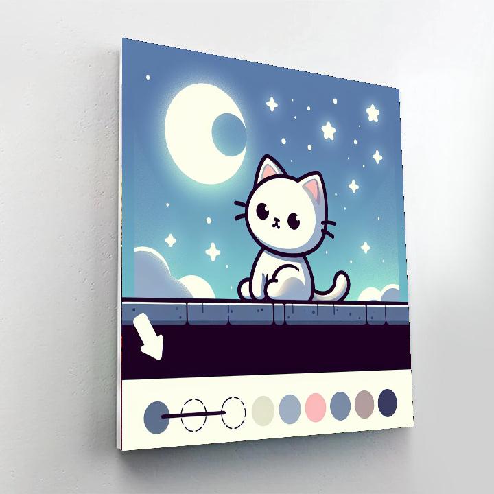 Curious Cat's Starry Night Paint By Color