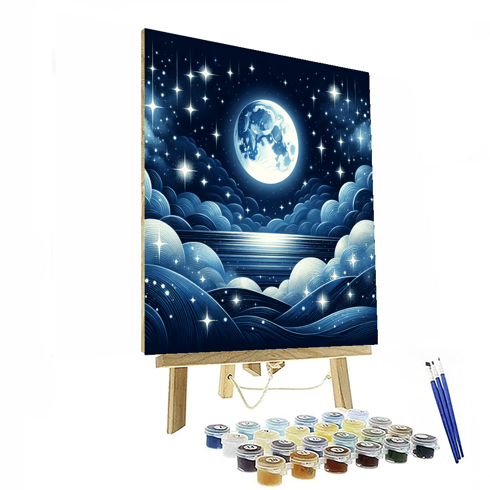 Lunar Night Magic Number Painting