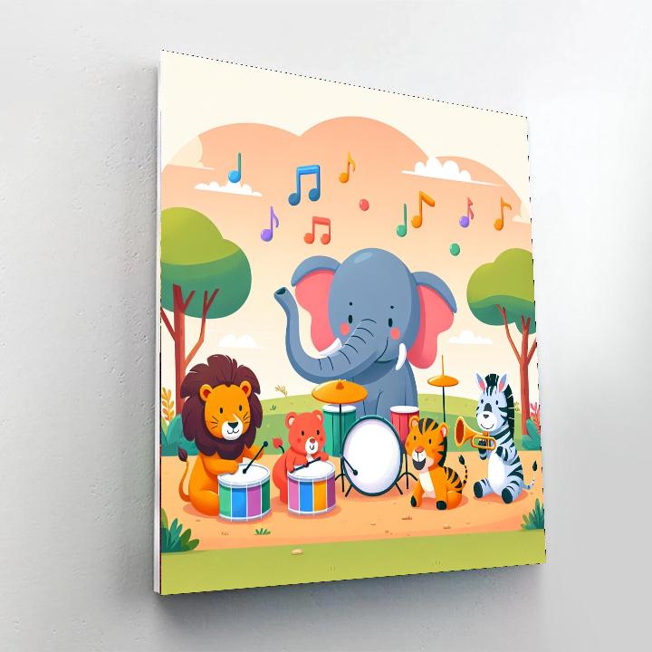 Safari Symphony Paint By Numbers Art