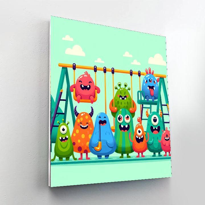 Silly Monsters At Play Paint By Number