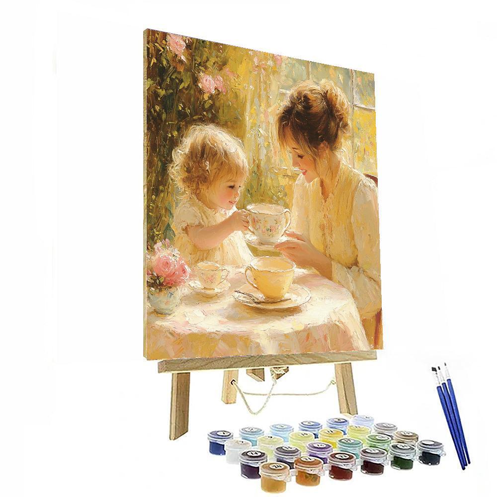 Tea Time With Mother Numbered Painting Kits