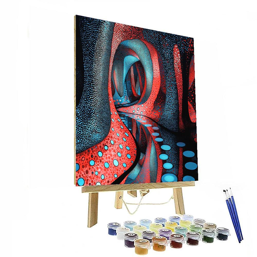 Yayoi Kusama Inspired Mirrored Reality  DIY Paint By Numbers