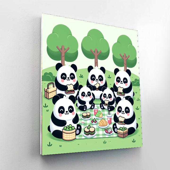 Panda's Picnic Party Numbered Painting Kits