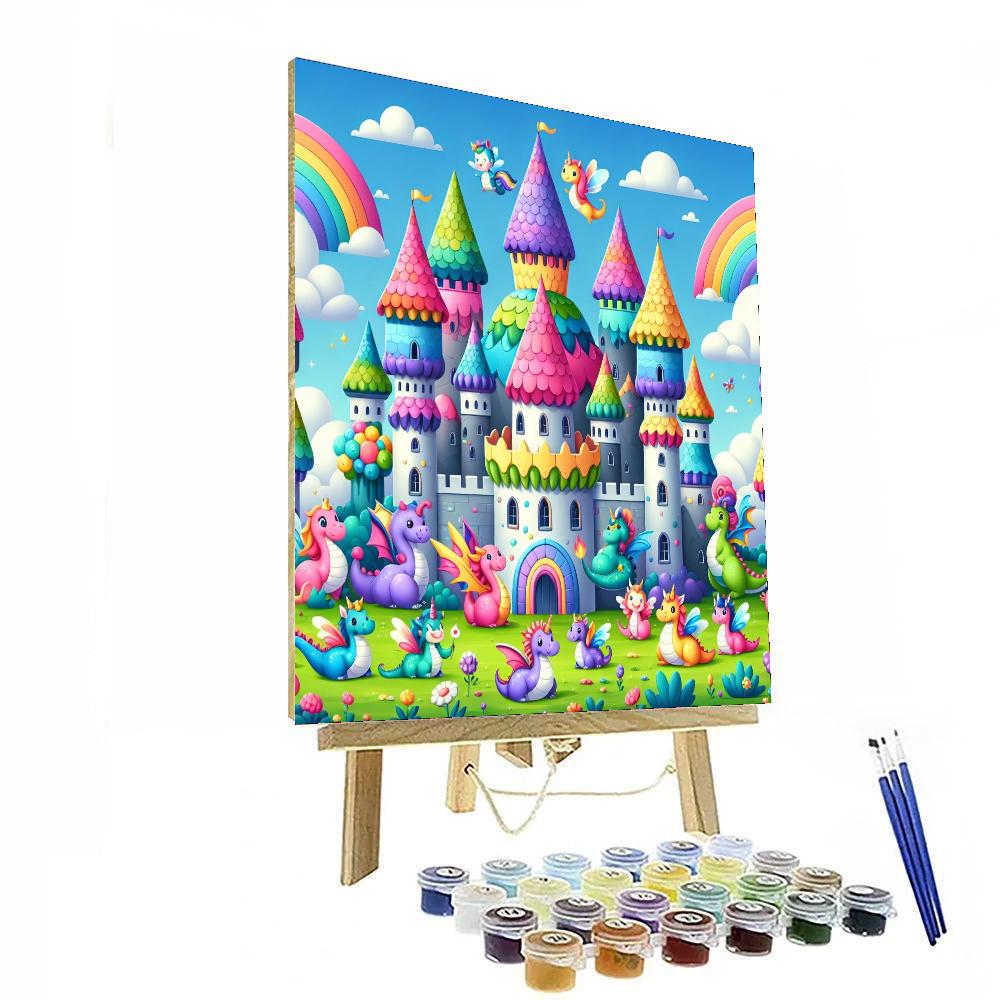 Charming Castle Realm Paint By Numbers