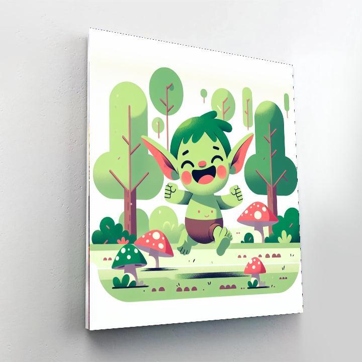 Giggly Goblin's Forest Frolic Painting Number Kit
