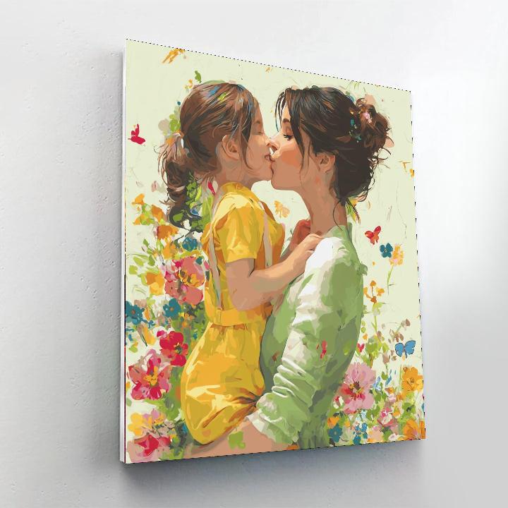 Kisses In The Garden Number Painting