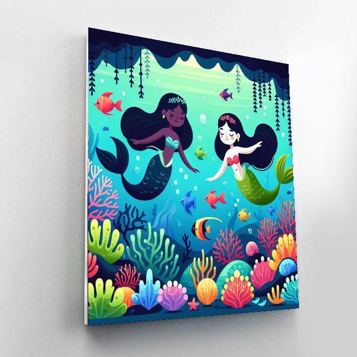 Mermaid's Hidden Cove Numbered Painting Kits