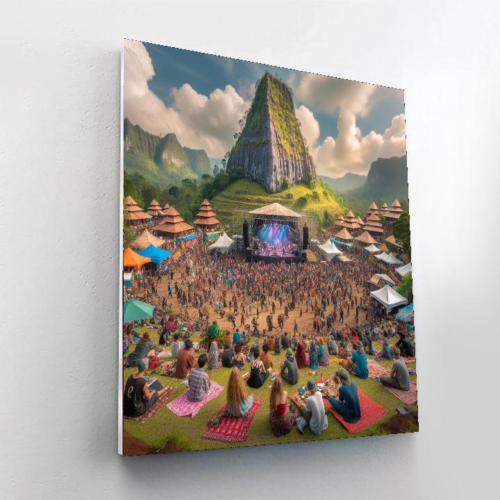 Glastonbury Tor Festival Paint By Color