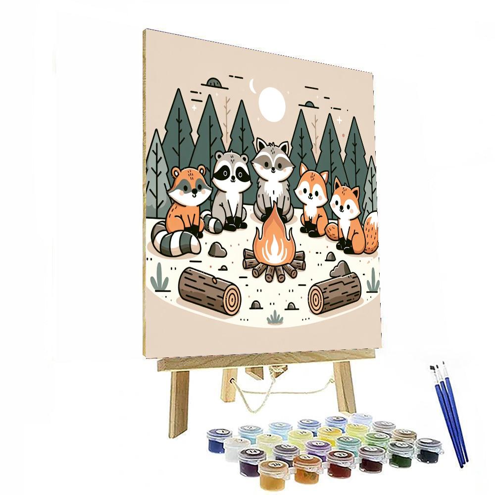 Cuddly Critters Campfire Painting By Numbers Kit