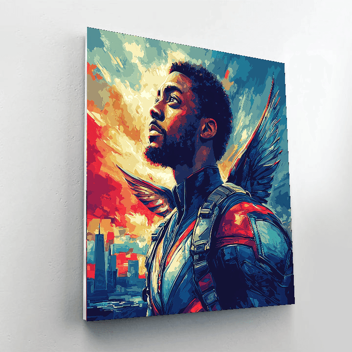 Anthony Mackie: The Courageous Spirit Of Falcon Paint By Numbers Art
