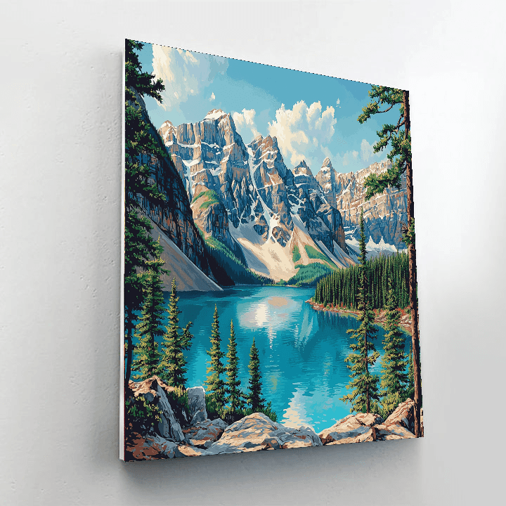 Moraine Lake - Alberta Paint By Numbers