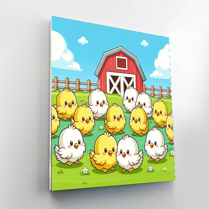 Charming Chicks Paint By Numbers Art