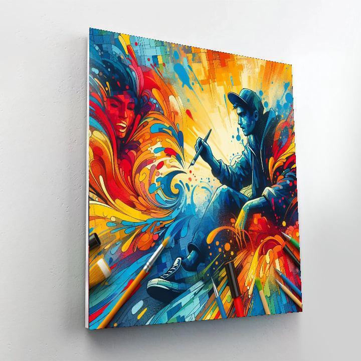 Dynamic Street Art Scene Paint By Number
