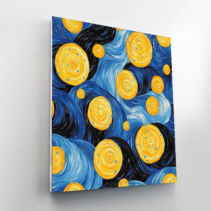 Yayoi Kusama Inspired Cosmic Rhythm In Motion  Paint By Number