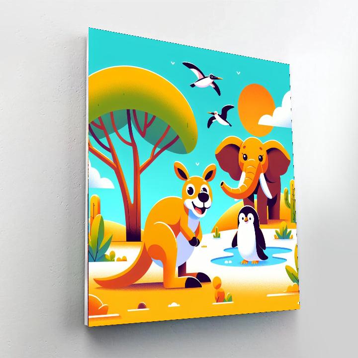 Colorful Animals Of The World Numbered Painting Kits