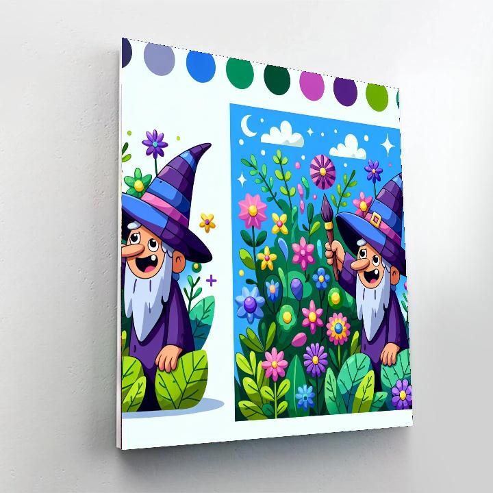 Friendly Wizard's Garden Paint By Number