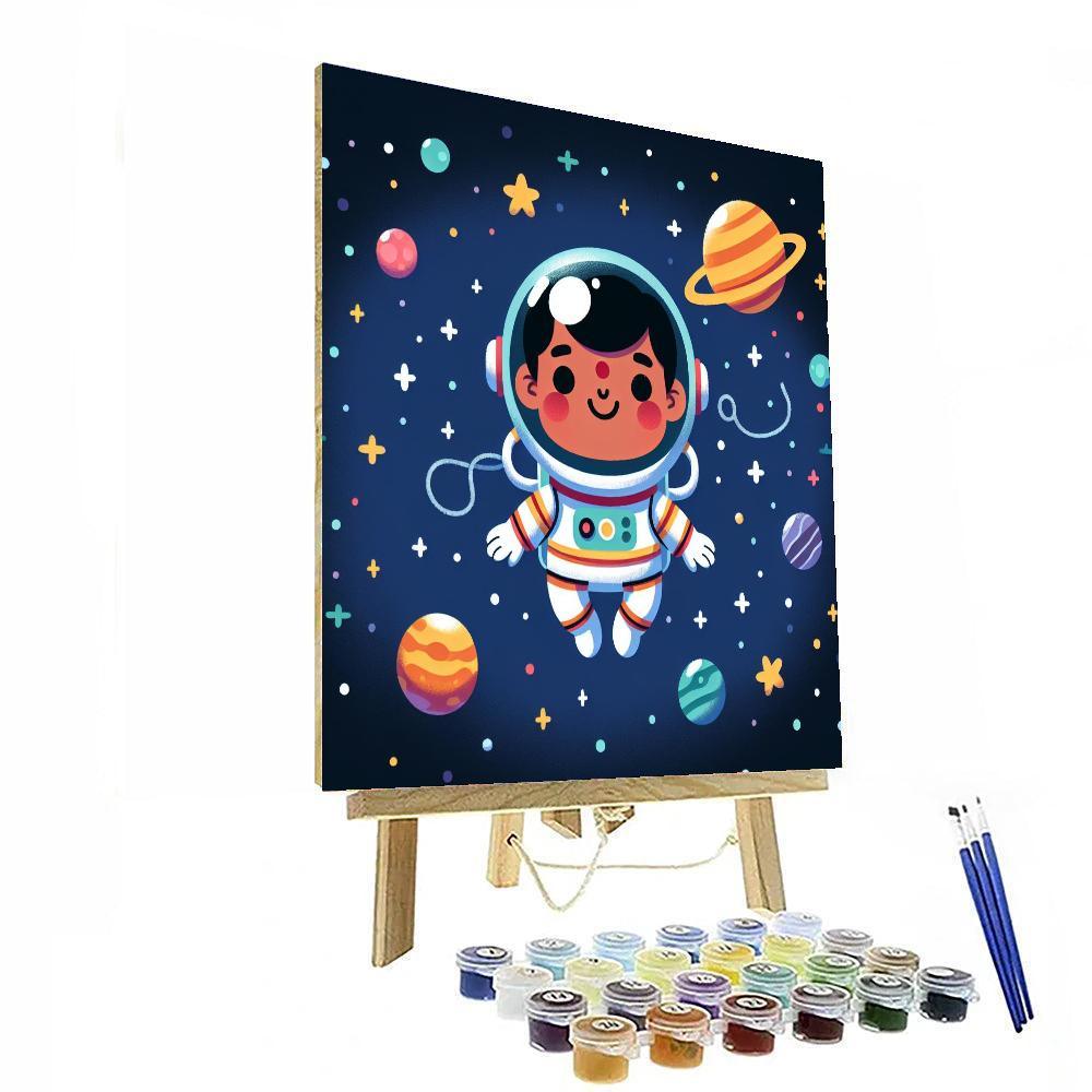 Little Astronaut Painting By Numbers Kit