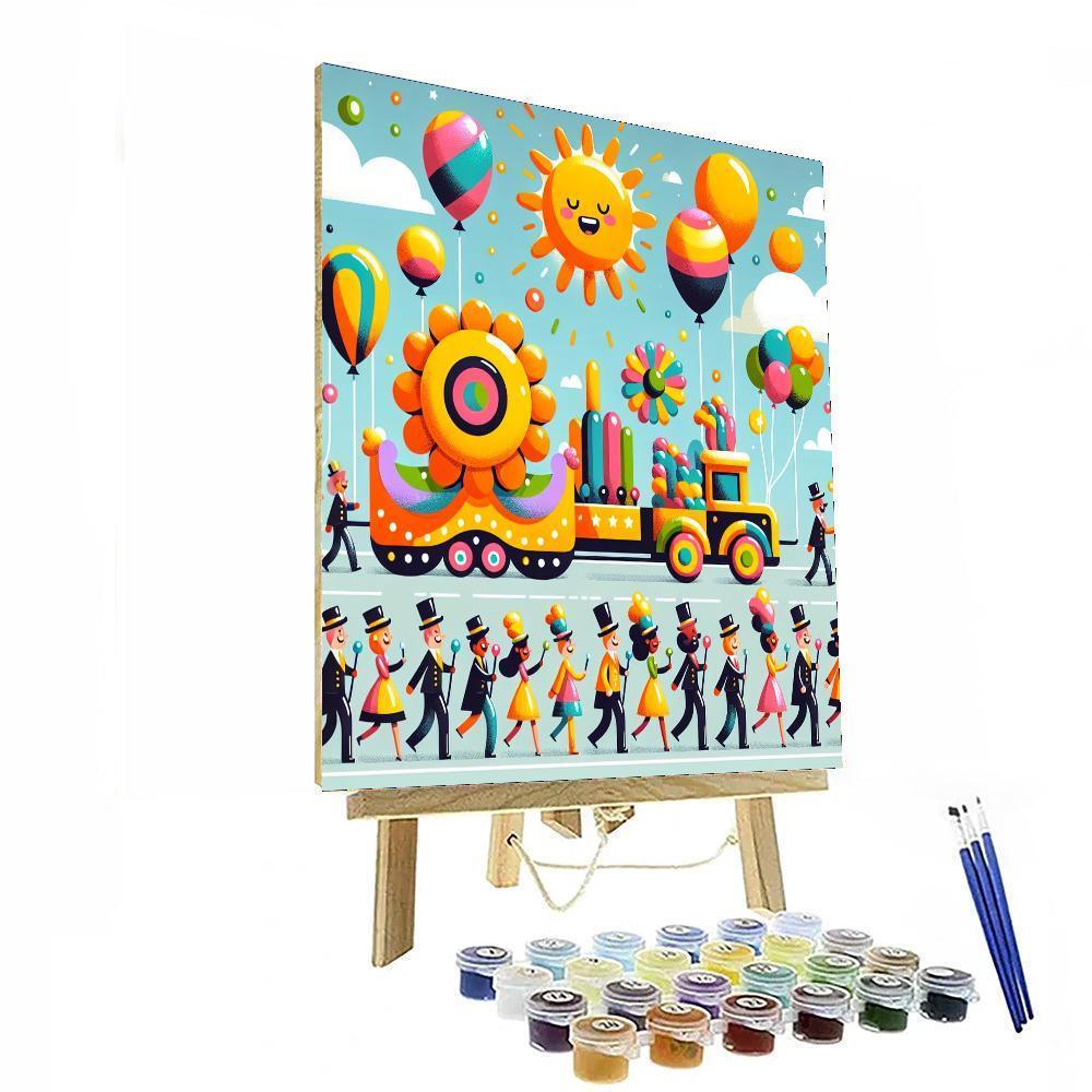 Joyful Festival Parade Paint By Numbers Art